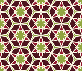 Poster - Seamless colorful retro pattern