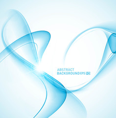 Wall Mural - new blue shiny wave composition vector