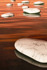 Wall Mural - step stones sunset