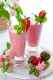 Fototapeta  - Strawberry smoothie