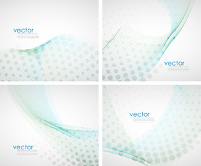 abstract waves background set