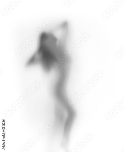 Obraz w ramie Sexy posing woman body silhouette
