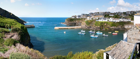 Wall Mural - panoramica del villaggio di Port Isaac in Cornovaglia