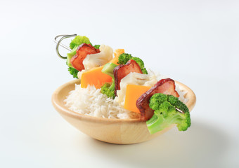 Poster - Vegetable skewer with rice