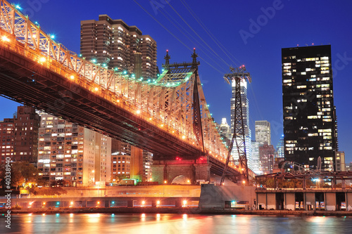 Plakat na papierze fotorealistycznym Most queensboro i manhattan