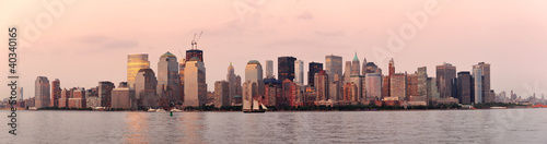 Board z aluminiowym obramowaniem Nowy Jork panoramę centrum manhattan