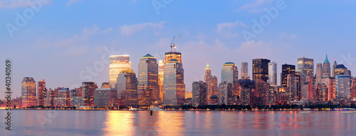 Plakat na papierze fotorealistycznym Nowy Jork panoramę centrum manhattan