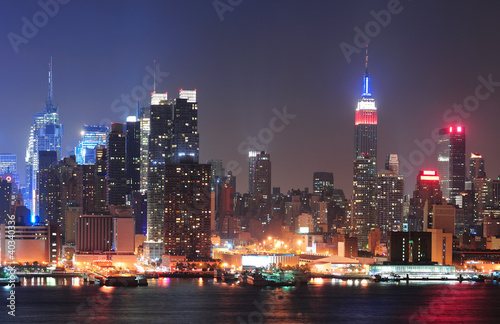 Plakat na papierze fotorealistycznym Panoramę Nowego Jorku manhattan midtown
