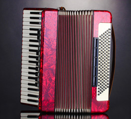 Sticker - Retro accordion on grey background