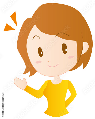 女性 紹介 案内 イラスト 素材 ベクター Stock Vector Adobe Stock