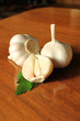 Garlic on  the table