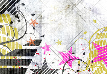 Wall Mural - grungy festival background