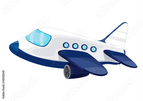 Naklejka ścienna Illustration of private jet plane