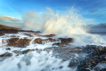 Canvas Print - Houle sur littoral réunionnais