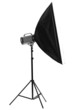 © Africa Studio - Studio flash with soft-box on white background