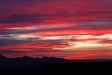 Mojave Desert Mountain Sunrise Landscape