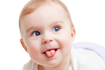 portrait of cute blue-eyed baby
