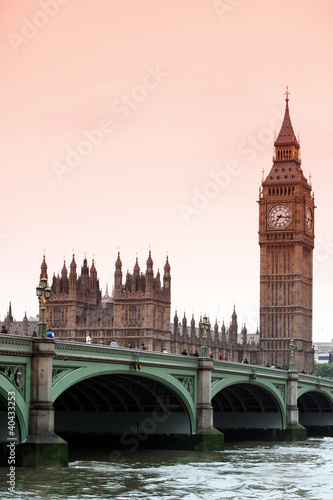 Obraz na płótnie canvas dwuczęściowy "dyptyk" Big ben i domy parlamentu, Londyn, Wielka Brytania