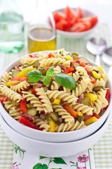 Wall Mural - Pasta salad with vegetables