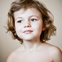 portrait of a cute little girl