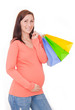 schwangere frau beim einkaufen