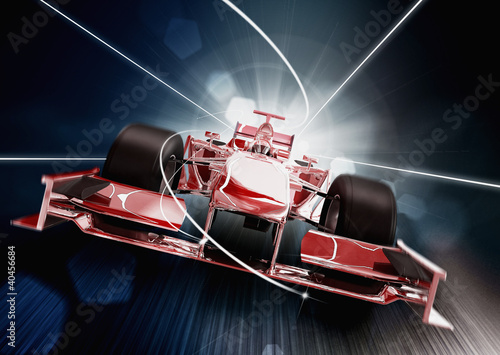 Obraz w ramie 3d render, formula one car concept