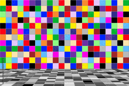 Raum Mit Bunten Fliesen Kaufen Sie Diese Illustration Und Finden Sie Ahnliche Illustrationen Auf Adobe Stock Adobe Stock