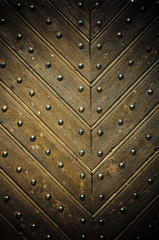 Canvas Print - close-up image of ancient doors