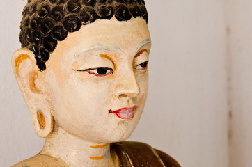 Face of old buddha