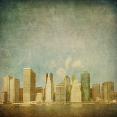 Poster - grunge image of new york skyline