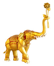 Ancient Goldent Elephant Statue