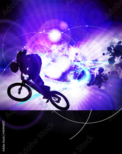 Obraz na płótnie canvas Ilustracja rowerzysty BMX