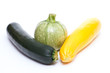 Drei verschiedene Arten Zucchini