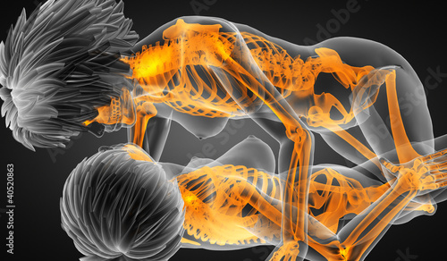 Naklejka na meble Sexy lesbians in radiography scan