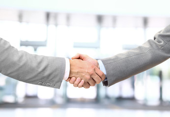 handshake isolated on business background