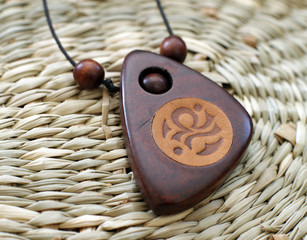 wooden chineese amulet