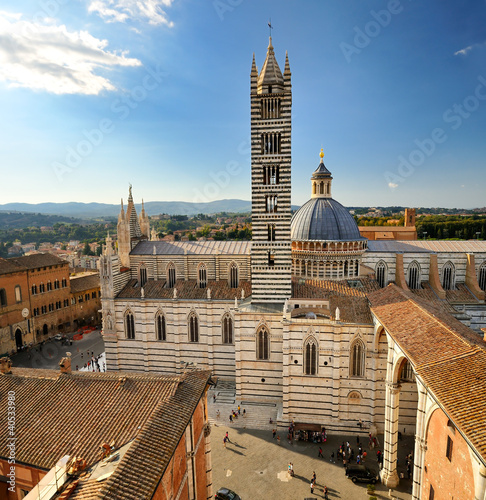 Obraz na płótnie canvas dwuczęściowy "dyptyk" Katedra siena (duomo)