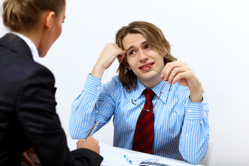 Wall Mural - Business meeting in office