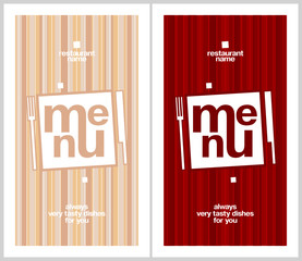 Wall Mural - Restaurant Menu Card Design template