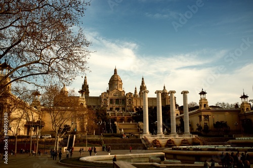 Obraz na płótnie canvas Narodowe muzeum sztuki w Katalonii Barcelona, ​​Hiszpania.