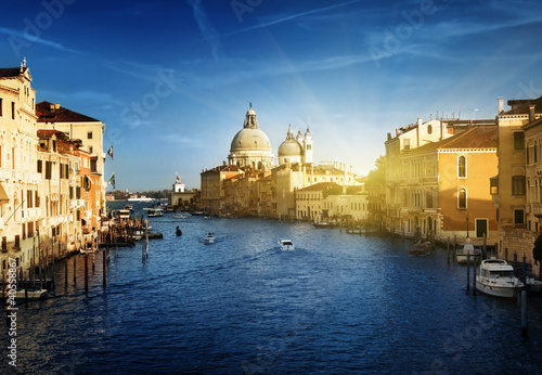 Tapeta ścienna Kanał grande i bazylika santa maria della salute, wenecja, włochy