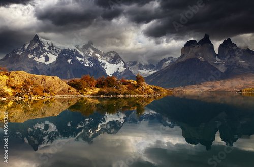 Tapeta ścienna Wschód słońca w parku narodowym torres del paine