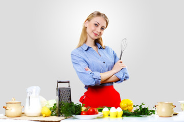 Woman cooking fresh meal at home