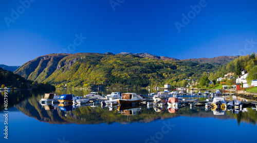 Obraz na płótnie canvas dwuczęściowy "dyptyk" Fiord ulvik, norway