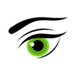Woman green eye