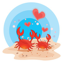 Crabs On Beach