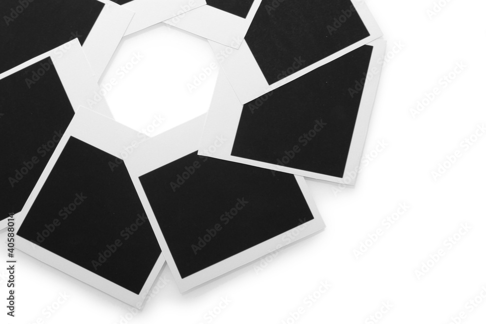 Photo papers isolated on white