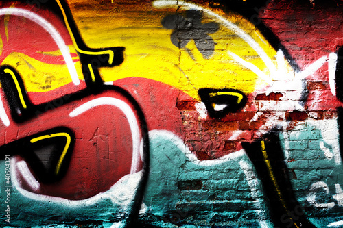 Obraz na płótnie canvas czteroczęściowy "tetraptyk" Graffiti