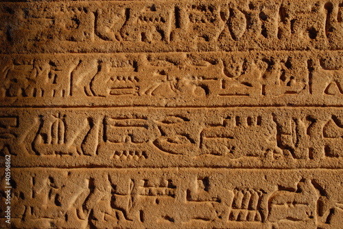 Fototapeta na wymiar Ancient Egyptian Hieroglyphs