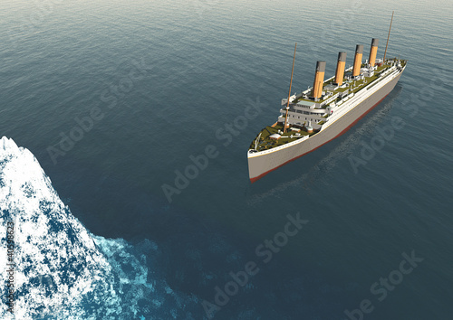 Plakat na papierze fotorealistycznym Titanic 100 rocznica lodowej